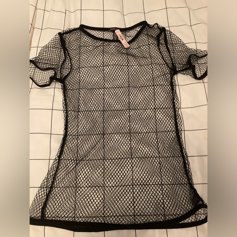 NWT Victoria’s Secret see-through fishnet t-shirt / beach cover up